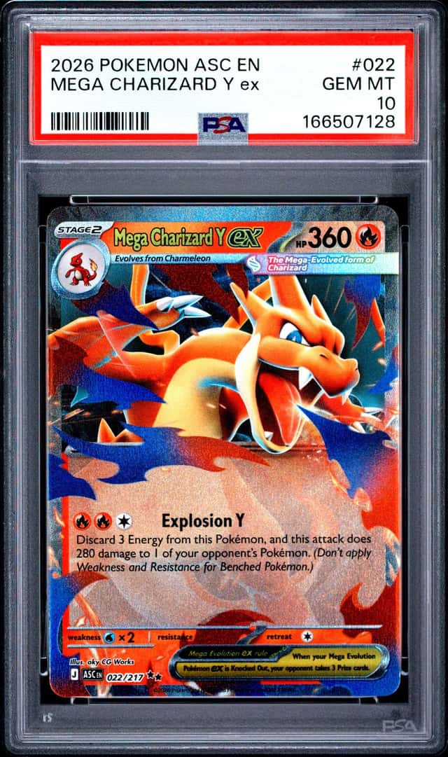 2026 POKEMON ASC EN-ASCENDED HEROES #022 MEGA CHARIZARD Y EX PSA 10