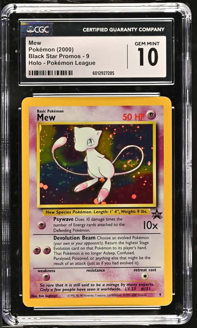 2000 Pokémon Mew Pokémon League Black Star Promos #9 CGC 10 *SWIRL*
