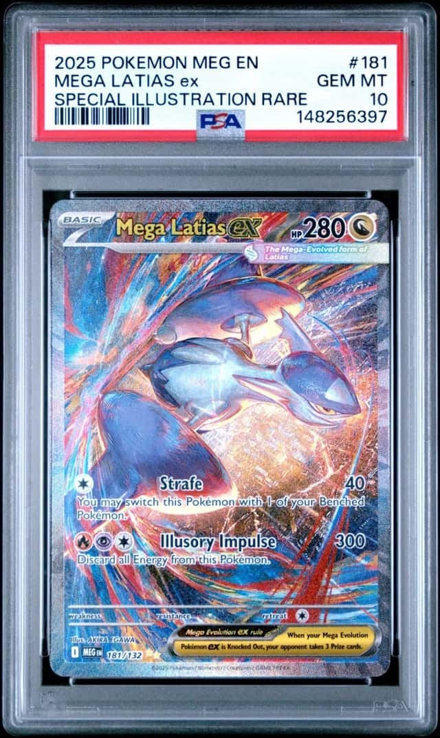 POKEMON MEGA LATIAS ex 2025 MEG EN-MEGA EVOL #181 SP ILLUS RARE PSA 10