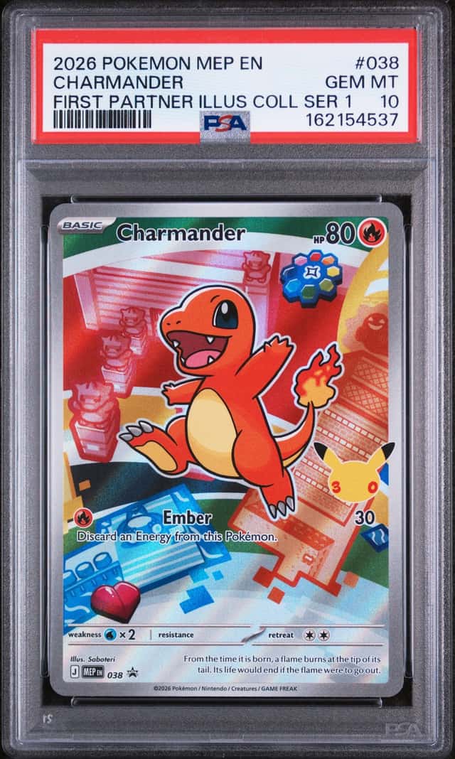 2026 POKEMON MEP FIRST PARTNER ILLUSTRATION COLLECTION #038 CHARMANDER PSA 10