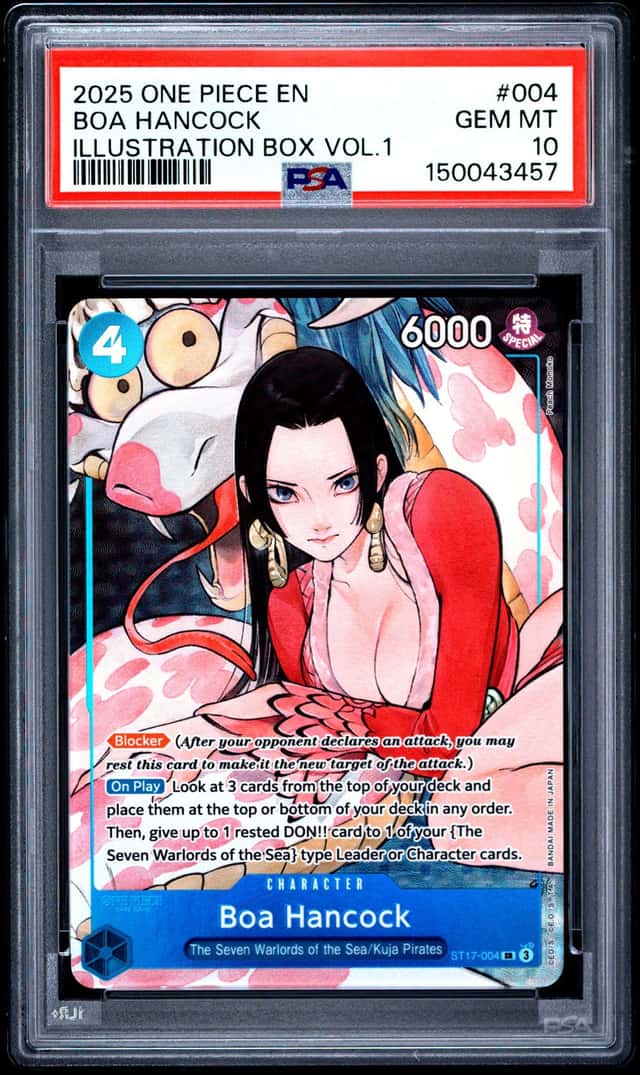2025 ONE PIECE PROMOS ILLUSTRATION BOX VOL.1 #004 BOA HANCOCK PSA 10