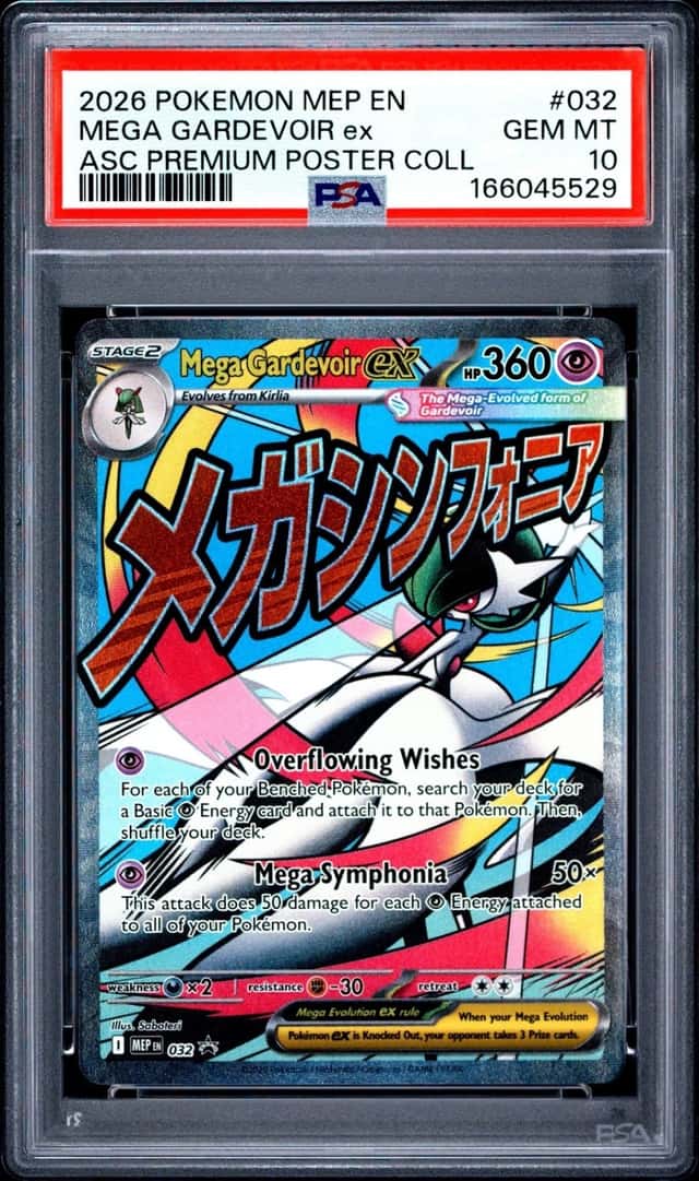2026 POKEMON ASCENDED HEROES PREMIUM POSTER COLLECTION MEGA GARDEVOIR EX PSA 10