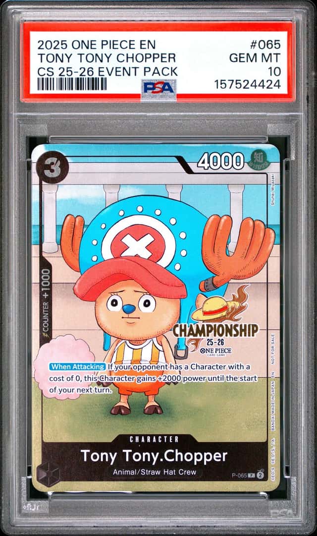 2025 One Piece EN CS 25-26 Event Pack #065 Tony Tony Chopper PSA 10 GEM MINT