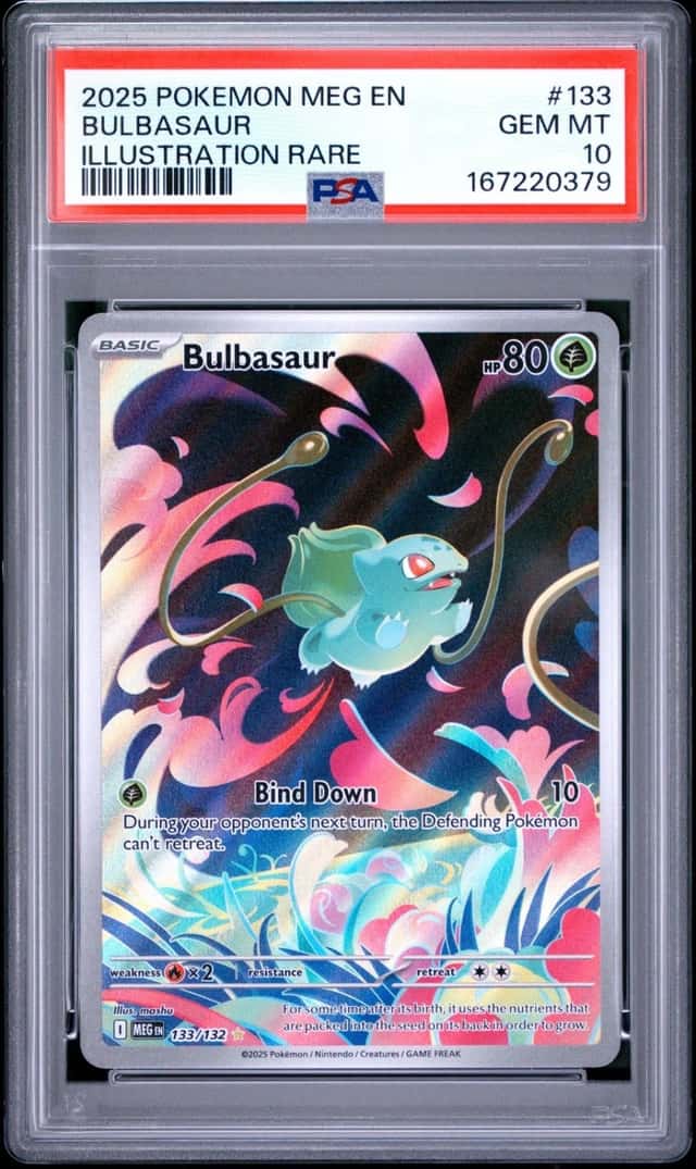 2025 POKEMON MEG EN-MEGA EVOLUTION ILLUSTRATION RARE #133 BULBASAUR PSA 10