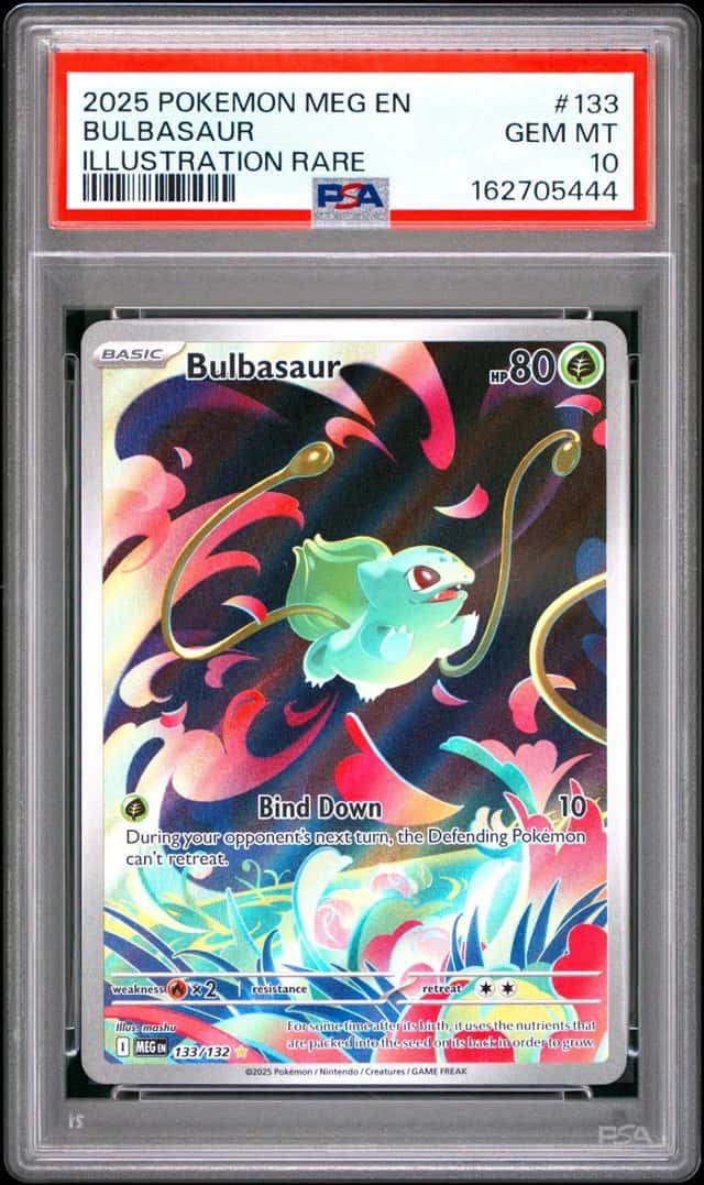 2025 POKEMON MEG EN-MEGA EVOLUTION ILLUSTRATION RARE #133 BULBASAUR PSA 10