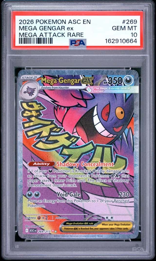 2026 POKEMON ASC EN-ASCENDED HEROES MEGA ATTACK RARE #269 MEGA GENGAR EX PSA 10