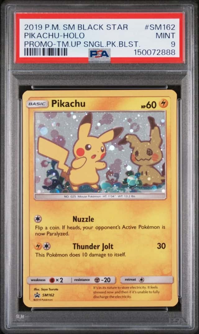 2019 POKEMON SM BLACK STAR PROMO TEAM UP SINGLE PACK BLISTERS PIKACHU-HOLO PSA 9