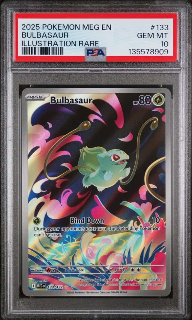 2025 POKEMON MEG EN-MEGA EVOLUTION ILLUSTRATION RARE #133 BULBASAUR PSA 10