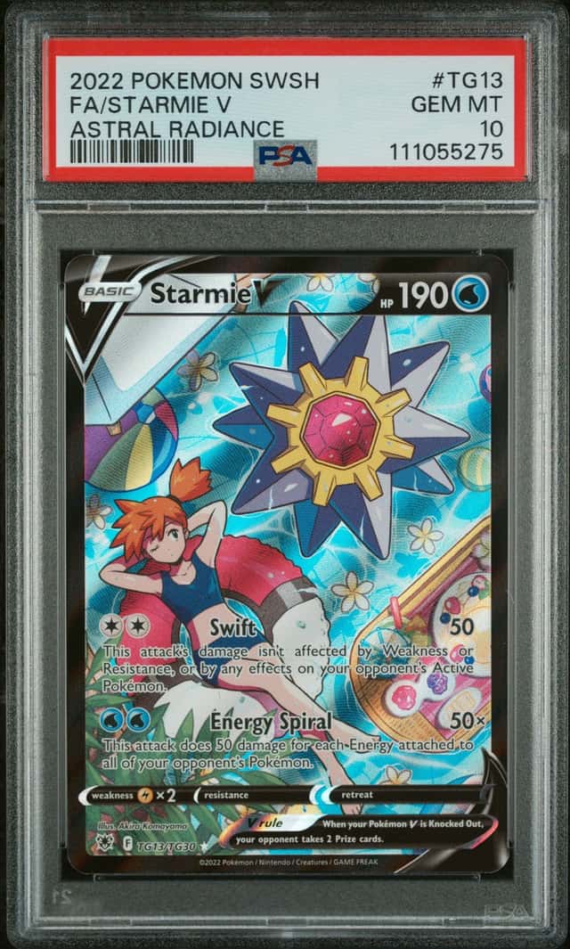 2022 Pokemon SWSH Astral Radiance Starmie V Trainer Gallery #TG13/TG30 PSA 10