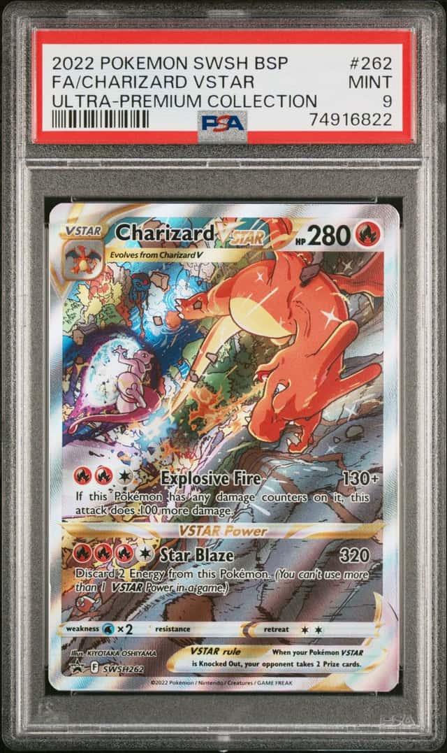 Pokemon Cards PSA 9 MINT Charizard Vstar FA UPC Promo 2022 SWSH Rare #262