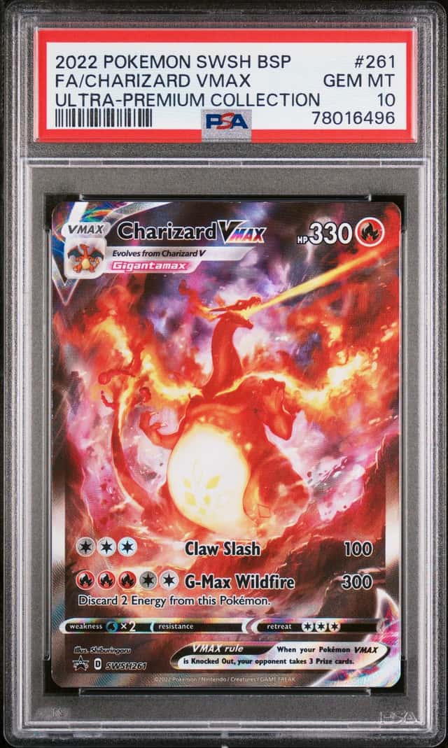 Pokemon PSA 10 Charizard VMAX Promo 2022 SWSH261 Ultra-Premium English