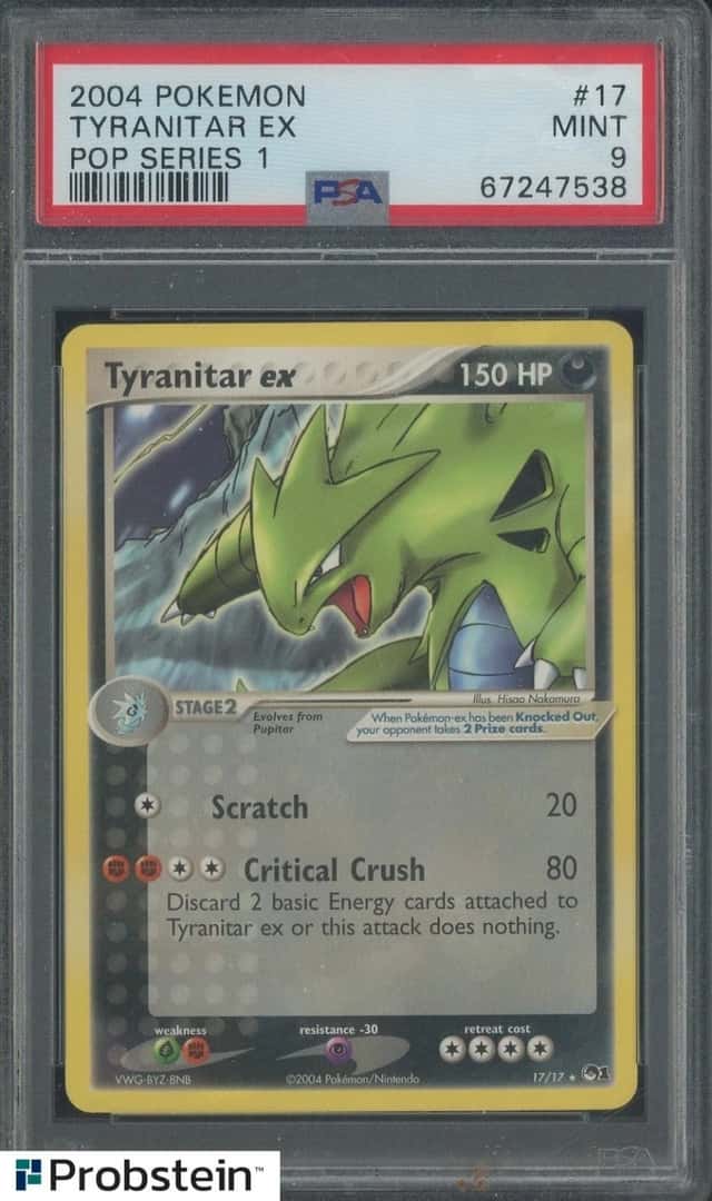2004 Pokemon POP Series 1 #17 tyranitar Ex PSA 9 MINT