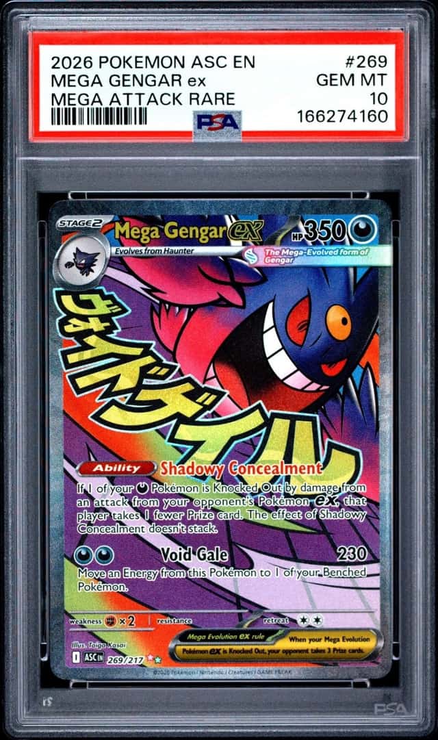 2026 POKEMON ASC EN-ASCENDED HEROES #269 MEGA GENGAR ex MEGA ATTACK RARE PSA 10