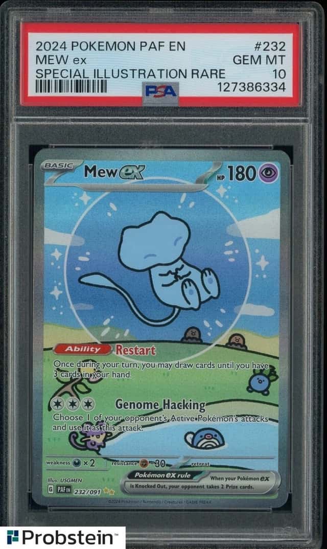 2024 Pokemon PAF EN Special Illustration Rare #232 Mew ex PSA 10 GEM MINT