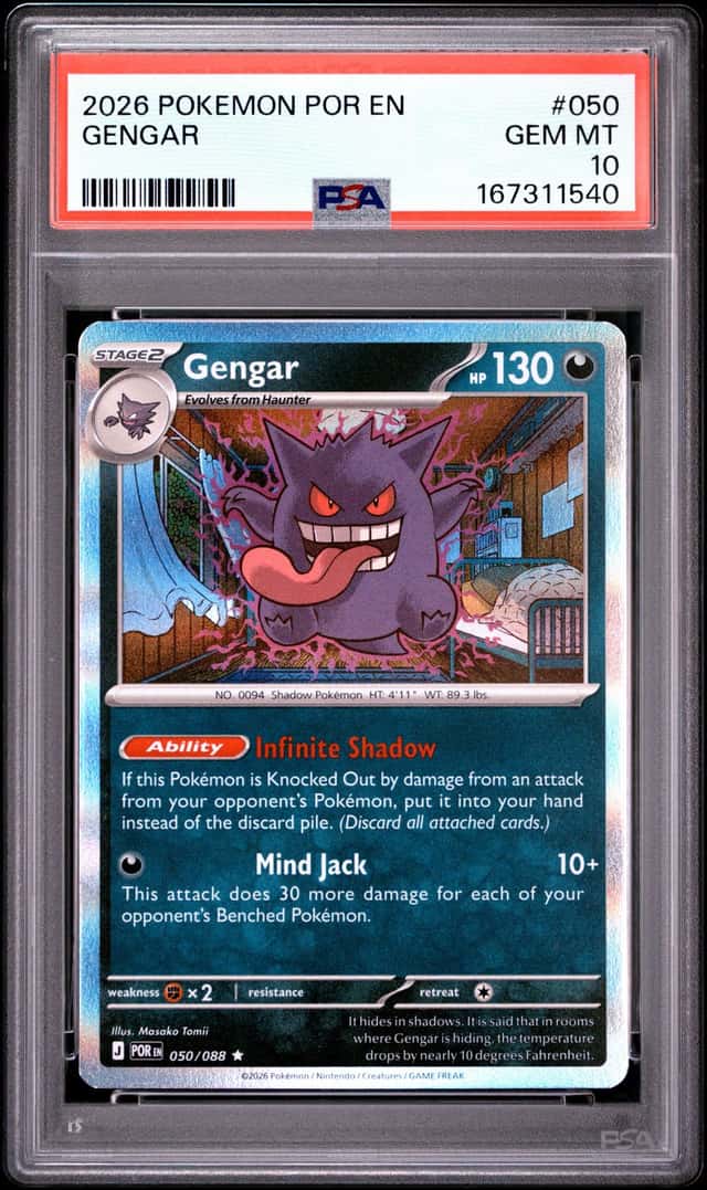Gengar 050/088 Me03: Perfect Order Holo PSA 10 GEM MINT LOW POP POKEMON