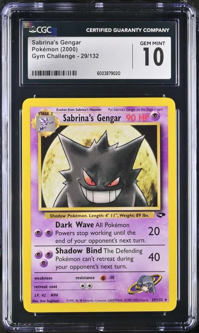 2000 Pokémon Sabrina's Gengar Gym Challenge #29 CGC 10