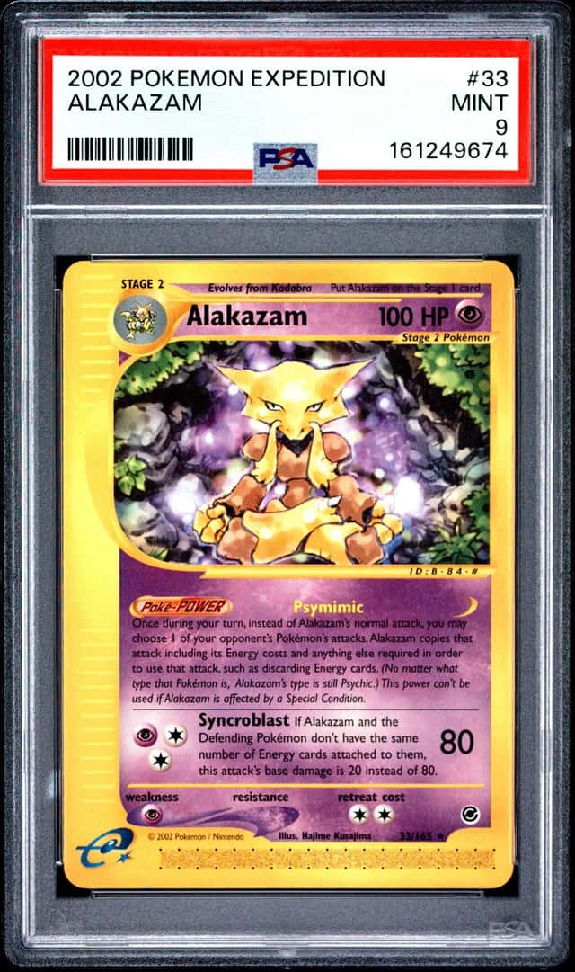 2002 POKEMON EXPEDITION #33 ALAKAZAM PSA 9