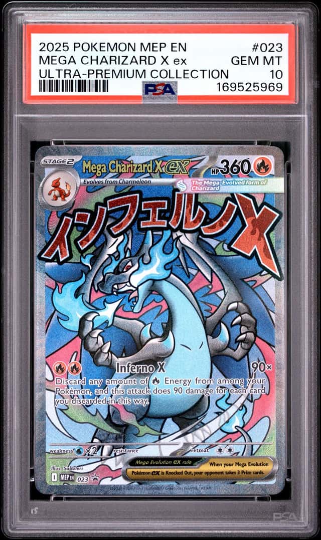 2025 POKEMON MEP EN-ME BLACK STAR PROMO #023 MEGA CHARIZARD X EX PSA 10 GEM MINT