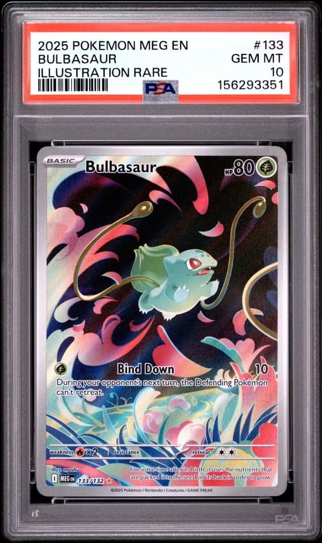 2025 POKEMON MEG EN-MEGA EVOLUTION #133 BULBASAUR ILLUSTRATION RARE PSA 10