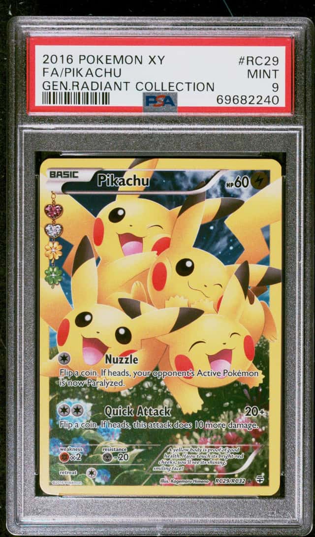 2016 Pokemon XY Generations Radiant Collection #RC29 FA Pikachu PSA 9