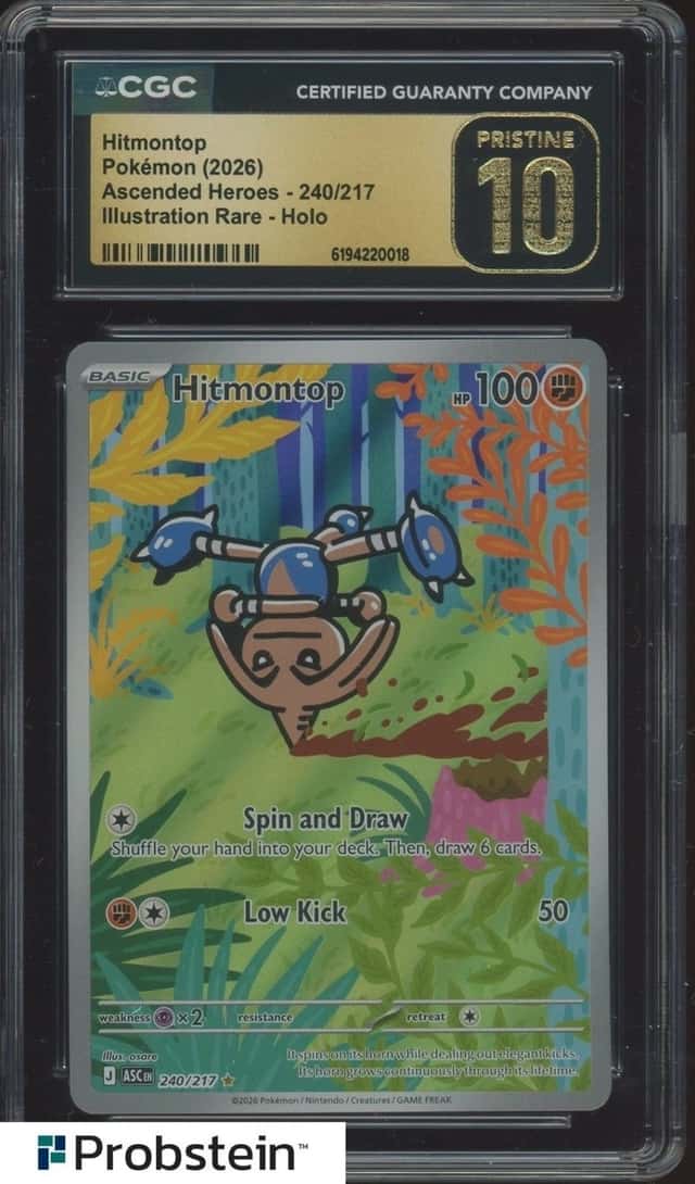 2026 Pokemon ASC EN Illustration Rare #240 Hitmontop CGC 10 PRISTINE