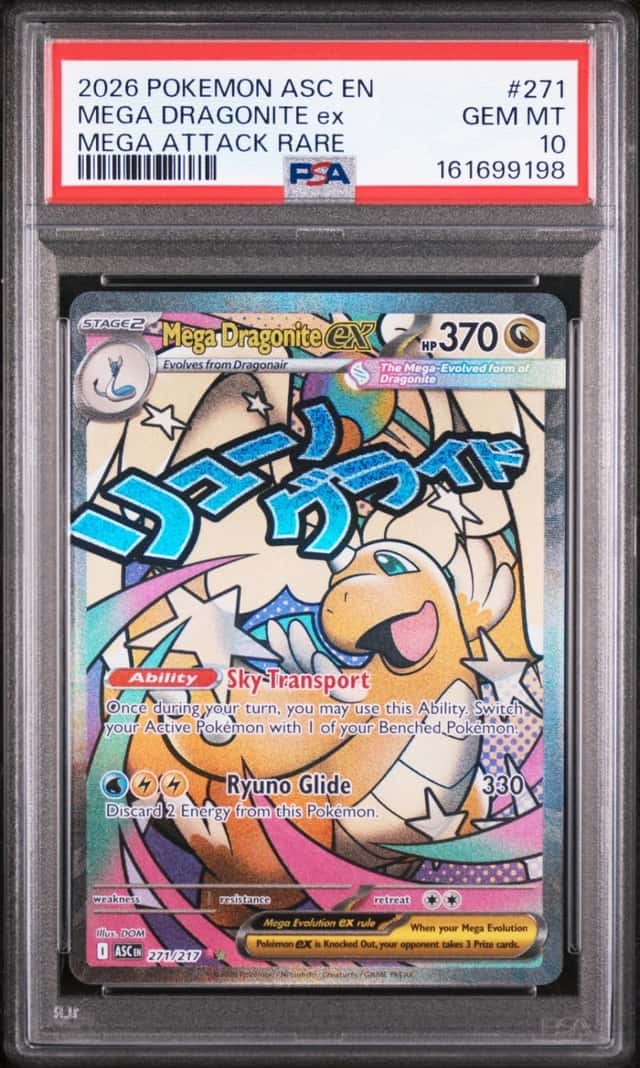 2026 POKEMON ASC EN-ASCENDED HEROES MEGA ATTACK RARE MEGA DRAGONITE EX PSA 10