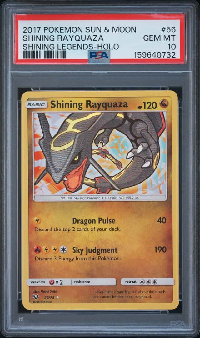 2017 Pokemon Shining Legends Rayquaza #56/73 PSA 10 GEM MINT