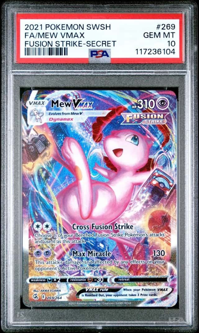 Pokemon Mew Vmax Fusion Strike 269/264 Secret Rare Full Alt Art PSA 10 Gem Mint