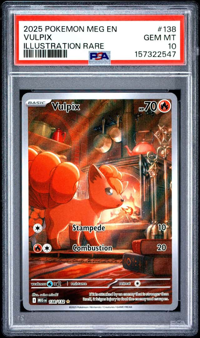 Pokemon Vulpix Mega Evolution 138/132 Illustration Rare PSA 10 Gem Mint