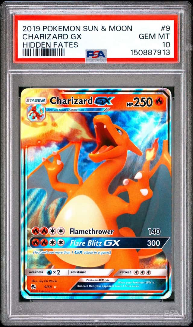 Pokemon Charizard Gx Hidden Fates 9/68 PSA 10 Gem Mint