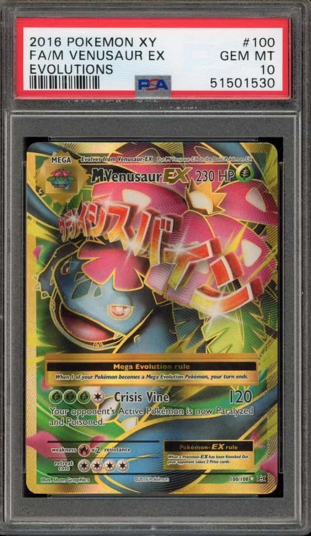 Pokemon M Venusaur EX XY Evolutions Full Art 100/108 PSA 10 Gem Mint