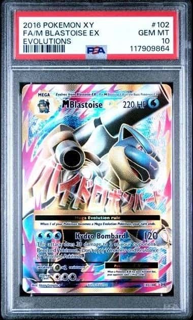 PSA 10 M Blastoise EX #102 Pokémon XY 2016 Evolutions Full Art