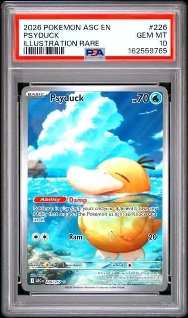 2026 POKEMON ENGLISH PSYDUCK ILLUSTRATION RARE ASC EN #226 PSA10