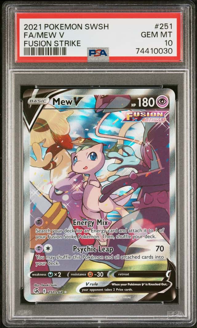 Pokémon TCG Mew V 251/264 PSA 10 Fusion Strike 2021 
