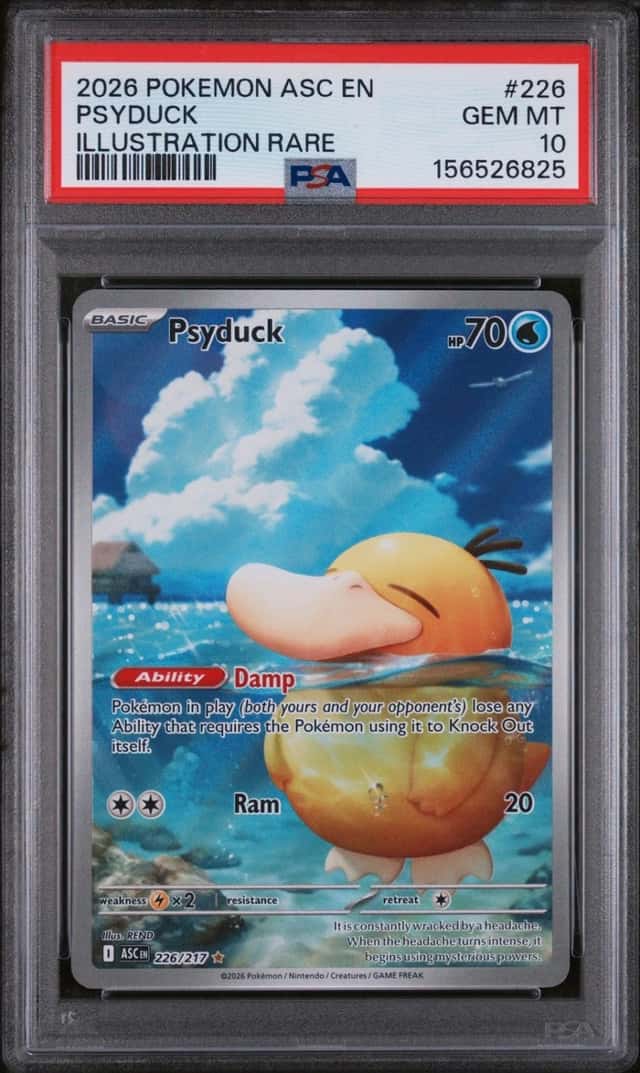 2026 POKEMON ASC EN-ASCENDED HEROES ILLUSTRATION RARE #226 PSYDUCK PSA 10