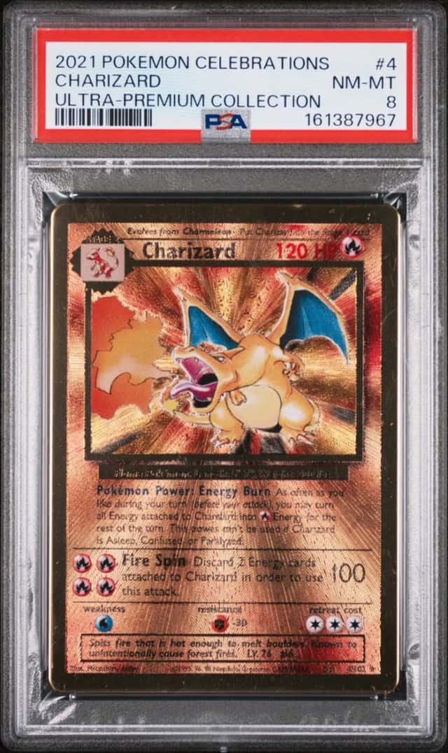 2021 POKEMON CELEBRATIONS ULTRA-PREMIUM COLLECTION #4 CHARIZARD PSA 8