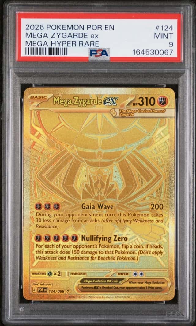 2026 POKEMON POR EN-PERFECT ORDER MEGA HYPER RARE #124 MEGA ZYGARDE EX PSA 9