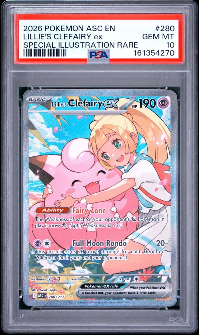 2026 POKEMON ASC SPECIAL ILLUSTRATION RARE #280 LILLIE'S CLEFAIRY EX PSA 10