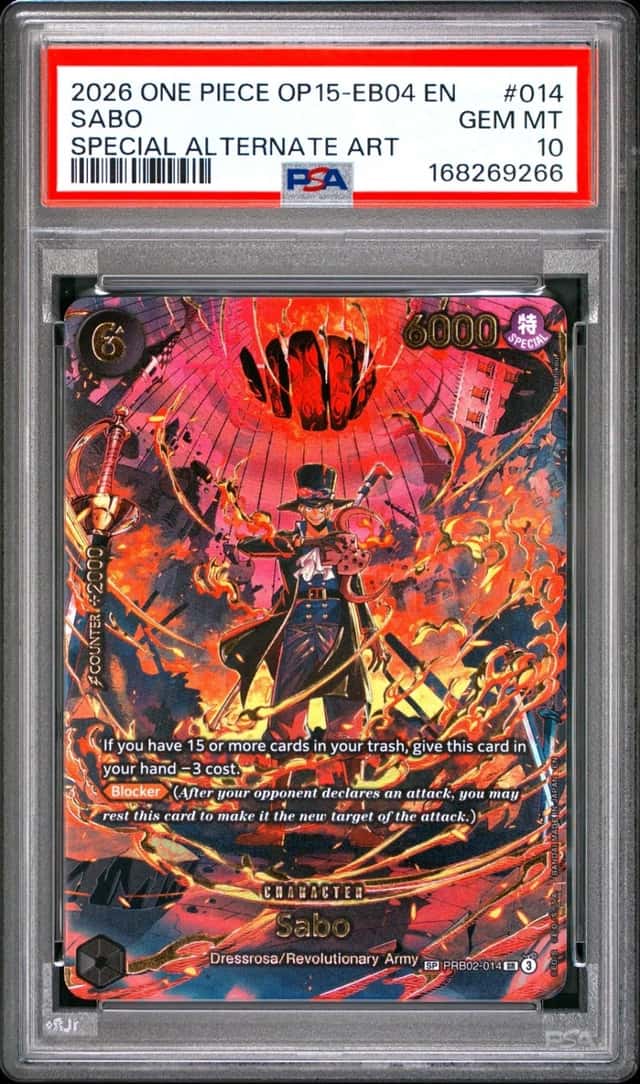 2026 ONE PIECE ADVENTURE ON KAMI'S ISLAND SPECIAL ALT ART #014 SABO PSA 10