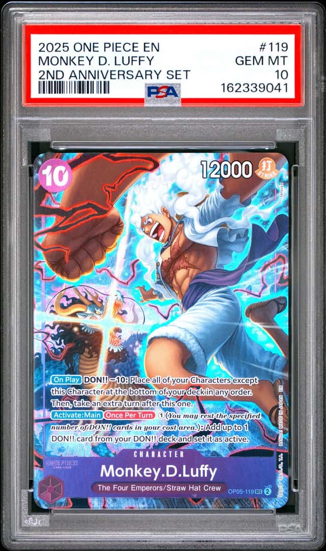 One Piece Monkey D. Luffy One Piece English 2nd Anniversary ST10-119 PSA 10
