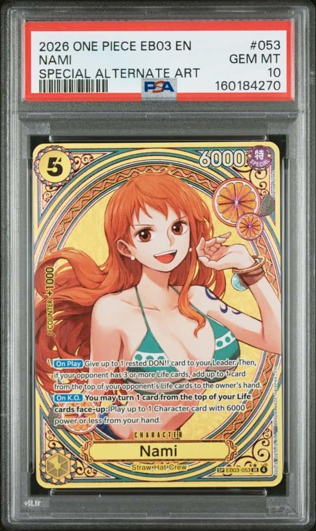 One Piece Nami Heroines Edition Eb03-053 Special Alternate Art PSA 10