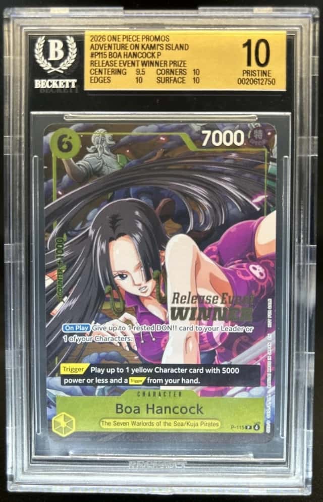 2026 One Piece Adventure Kami's Island Release Winner Boa Hancock #P-115 BGS 10