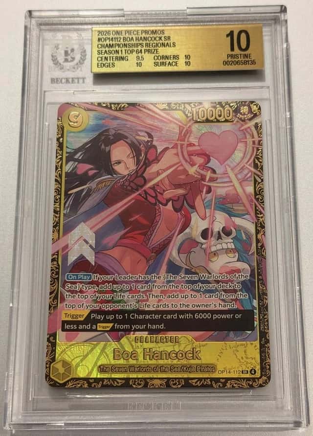 One Piece Card Game Boa Hancock OP14-112 2026 Promos Regional SR BGS10