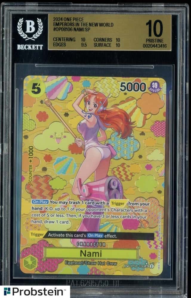 2024 One Piece Emperors in New World English OP08106 Nami SP BGS 10 PRISTINE
