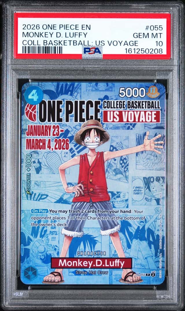 2026 One Piece EN College Basketball US Voyage #055 Monkey D Luffy PSA 10
