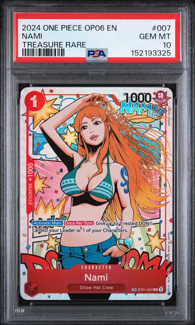 2024 One Piece OP06 En Treasure Rare #007 Nami PSA 10 GEM MINT