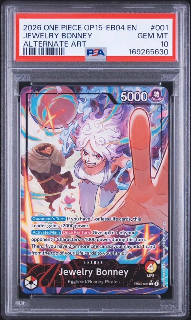 2026 ONE PIECE OP15-EB04-ADVENTURE ON KAMI'S ISLAND #001 JEWELRY BONNEY PSA 10