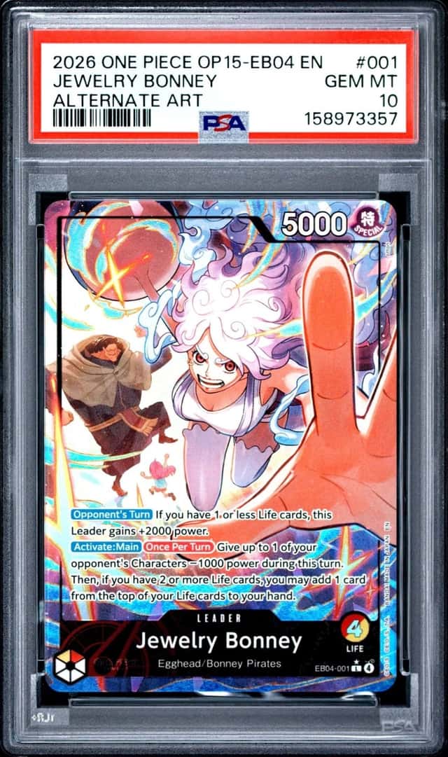 2026 ONE PIECE ADVENTURE ON KAMI'S ISLAND ALTERNATE ART JEWELRY BONNEY PSA 10