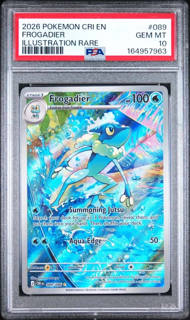 2026 POKEMON CRI EN-CHAOS RISING ILLUSTRATION RARE #089 FROGADIER PSA 10