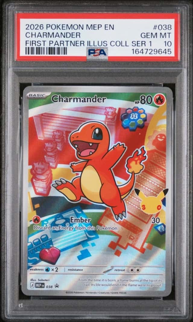 2026 POKEMON MEP FIRST PARTNER ILLUSTRATION COLLECTION#038 CHARMANDER PSA 10